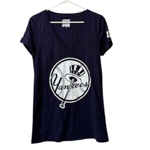 Victoria's Secret PINK New York Yankees Short Sleeve T Shirt Size Large Preppy‎